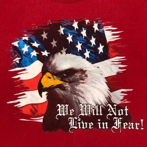 Activewear Heavy T-Shirt Eagle American Flag Patriotic‎ Graphic XL